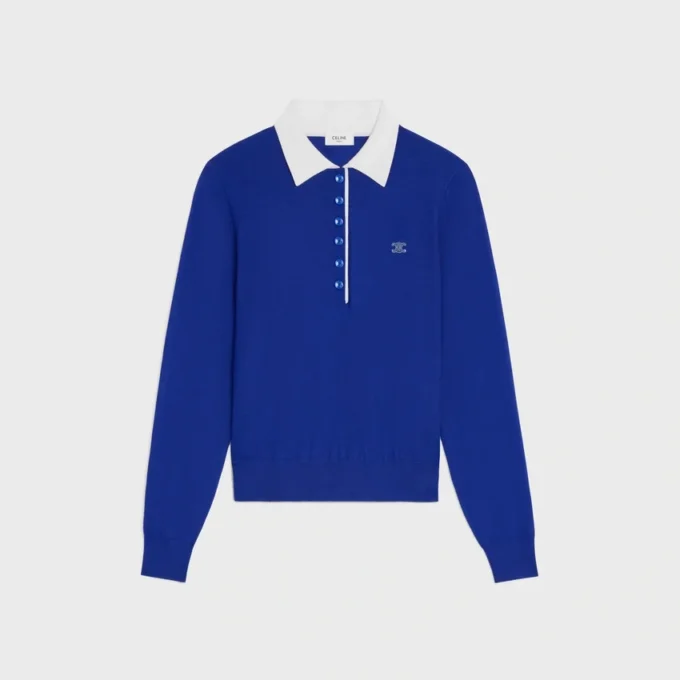Polo Sweater in Fine Cashmere Silk Polo Sweater in Fine Cashmere Silk