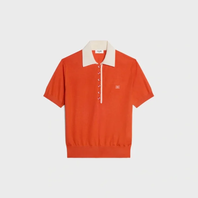 Polo Sweater in Fine Cashmere Silk Polo Sweater in Fine Cashmere Silk
