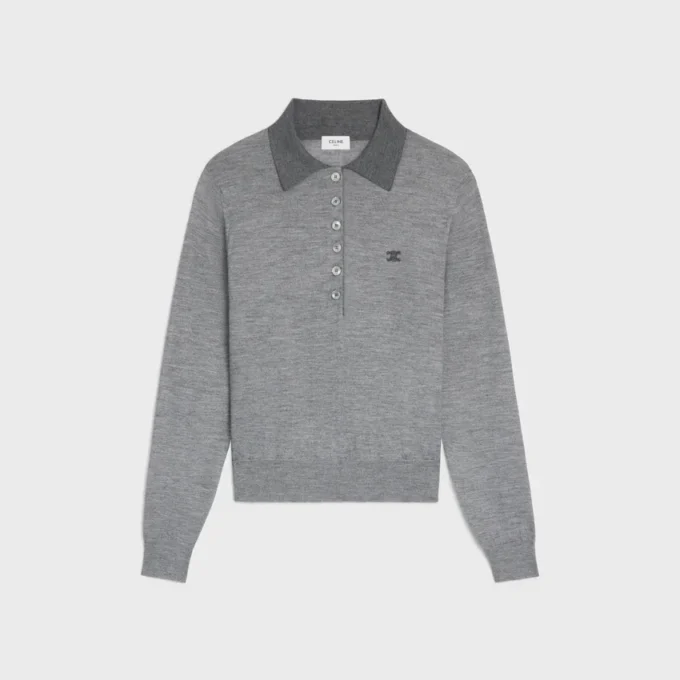 Polo Sweater in Fine Cashmere Silk Polo Sweater in Fine Cashmere Silk
