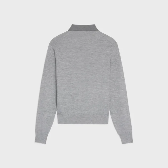 Polo Sweater in Fine Cashmere Silk Polo Sweater in Fine Cashmere Silk
