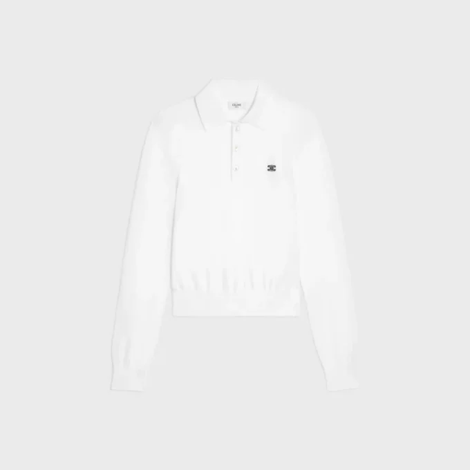Polo Sweater in Fine Cotton Polo Sweater in Fine Cotton