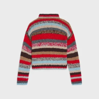 Polo Sweater in Mouline Alpaca and Wool
