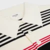 Polo Sweater in Striped Cotton Polo Sweater in Striped Cotton