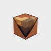 Puzzle Cube in Wood and Natural Calfskin Case