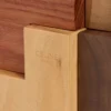 Puzzle Cube in Wood and Natural Calfskin Case