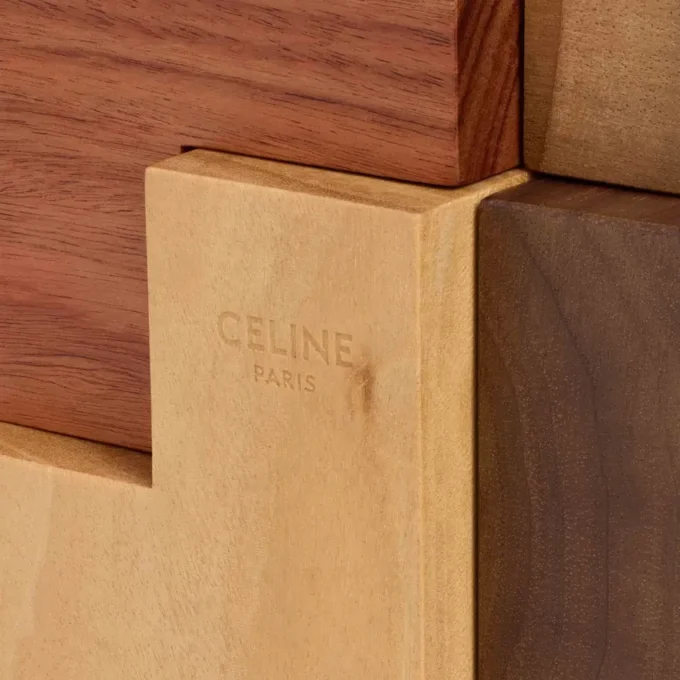Puzzle Cube in Wood and Natural Calfskin Case