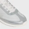 Racer Sneaker in Nylon, Laminated Calfskin and Calfskin Racer Sneaker in Nylon, Laminated Calfskin and Calfskin