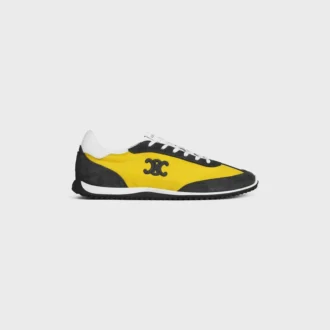 Racer Sneaker in Nylon, Suede Calfskin and Calfskin