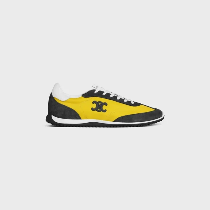 Racer Sneaker in Nylon, Suede Calfskin and Calfskin Racer Sneaker in Nylon, Suede Calfskin and Calfskin