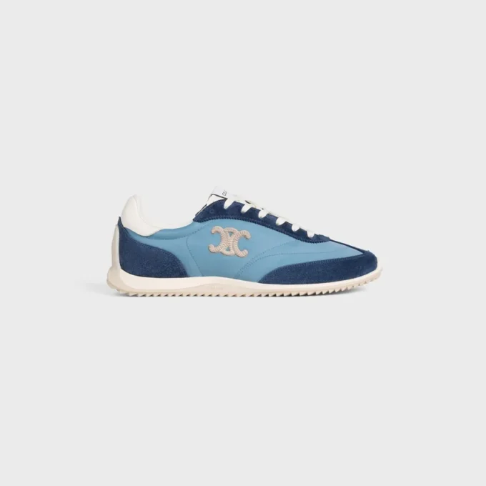 Racer Sneaker in Nylon, Suede Calfskin and Calfskin Racer Sneaker in Nylon, Suede Calfskin and Calfskin