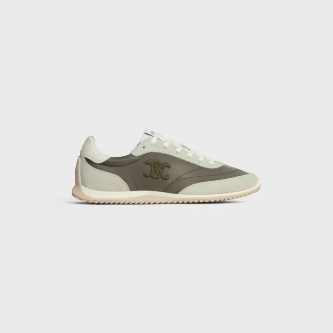 Racer Sneaker in Nylon, Suede Calfskin and Calfskin Racer Sneaker in Nylon, Suede Calfskin and Calfskin