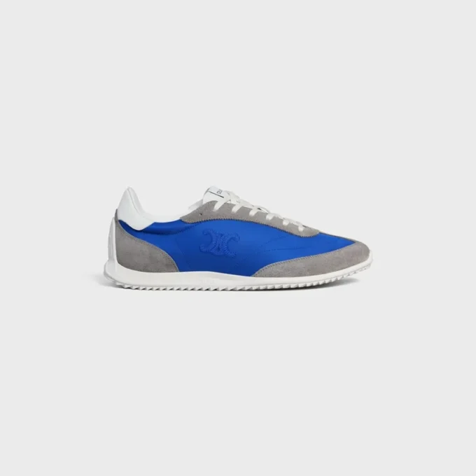 Racer Sneaker in Nylon, Suede Calfskin and Calfskin Racer Sneaker in Nylon, Suede Calfskin and Calfskin