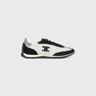 Racer Sneaker in Nylon, Suede Calfskin and Calfskin