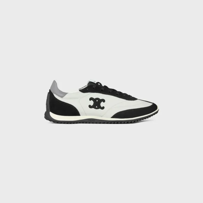 Racer Sneaker in Nylon, Suede Calfskin and Calfskin Racer Sneaker in Nylon, Suede Calfskin and Calfskin