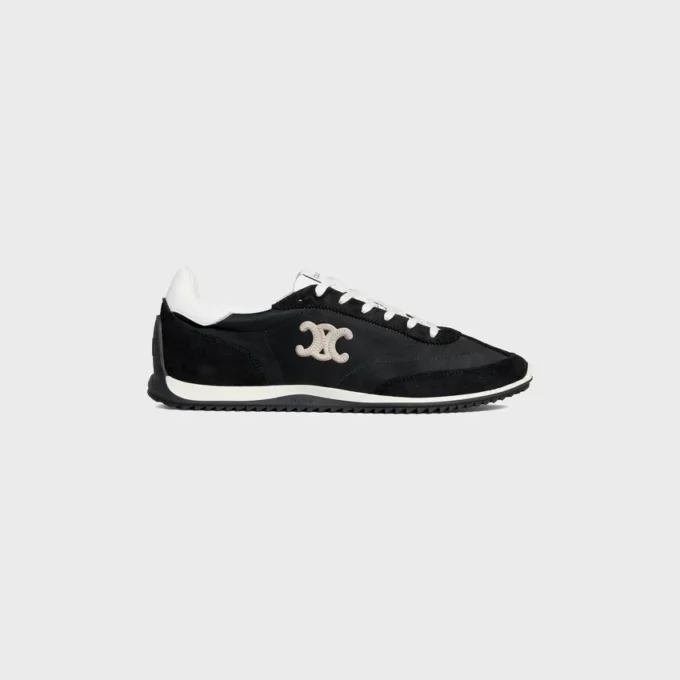 Racer Sneaker in Nylon, Suede Calfskin and Calfskin Racer Sneaker in Nylon, Suede Calfskin and Calfskin