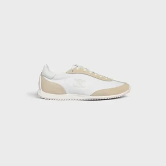 Racer Sneaker in Nylon, Suede Calfskin and Calfskin