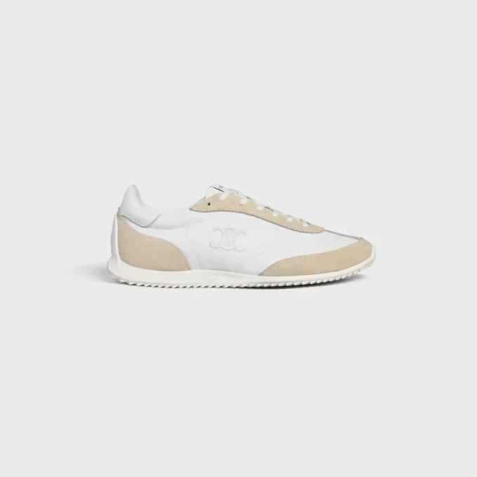 Racer Sneaker in Nylon, Suede Calfskin and Calfskin Racer Sneaker in Nylon, Suede Calfskin and Calfskin