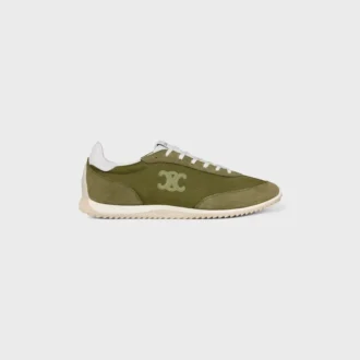 Racer Sneaker in Nylon, Suede Calfskin and Calfskin