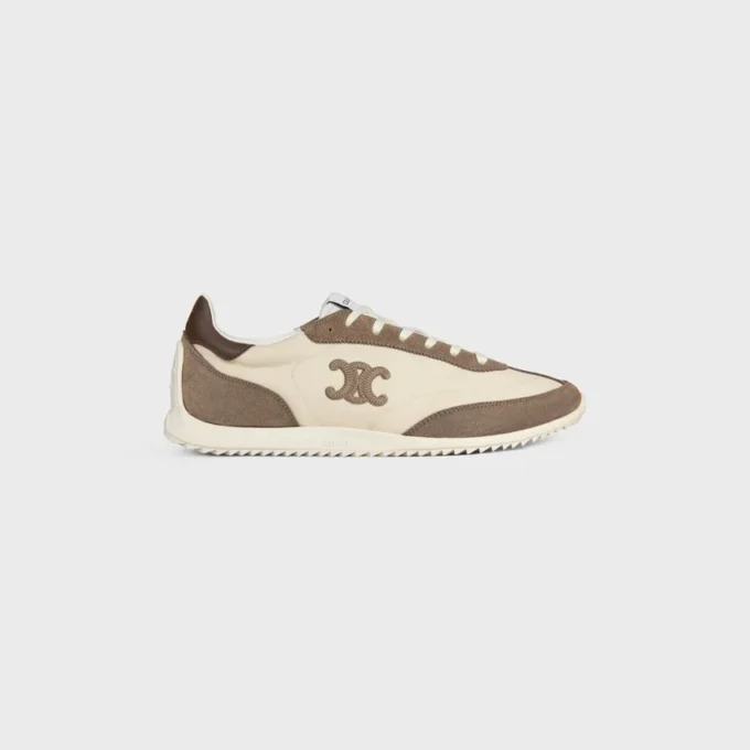 Racer Sneaker in Nylon, Suede Calfskin and Calfskin Racer Sneaker in Nylon, Suede Calfskin and Calfskin
