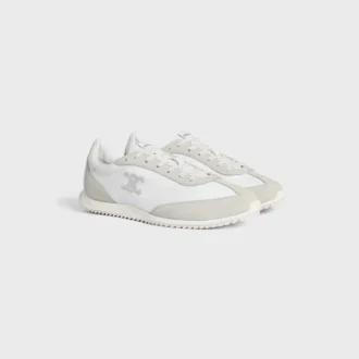 Racer Sneaker in Nylon, Suede Calfskin and Calfskin