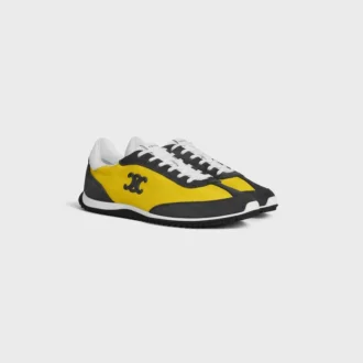 Racer Sneaker in Nylon, Suede Calfskin and Calfskin