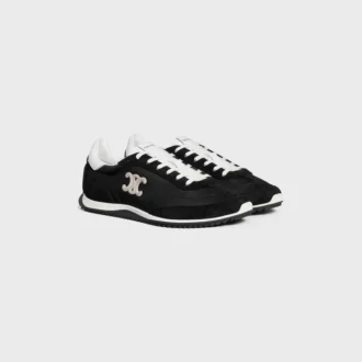 Racer Sneaker in Nylon, Suede Calfskin and Calfskin