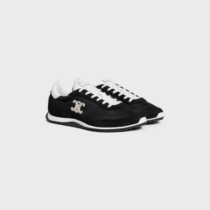 Racer Sneaker in Nylon, Suede Calfskin and Calfskin Racer Sneaker in Nylon, Suede Calfskin and Calfskin