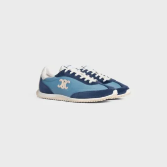 Racer Sneaker in Nylon, Suede Calfskin and Calfskin