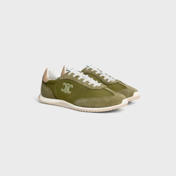 Racer Sneaker in Nylon, Suede Calfskin and Calfskin Racer Sneaker in Nylon, Suede Calfskin and Calfskin