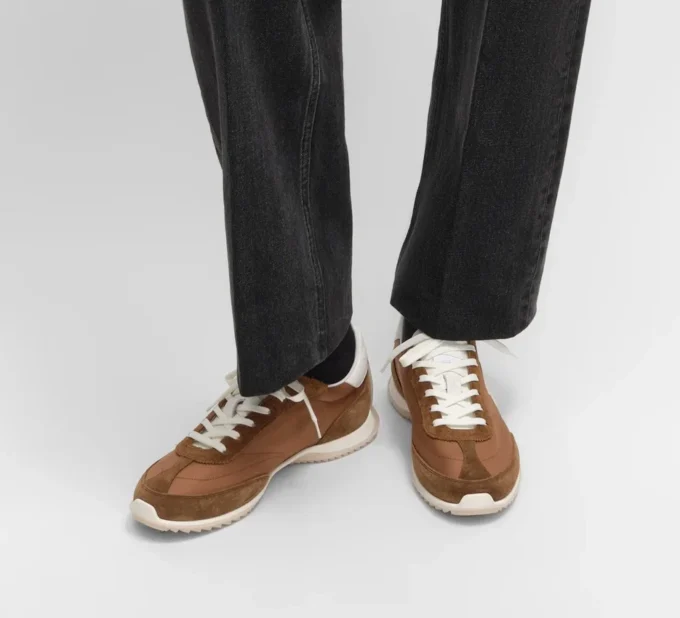Racer Sneaker in Nylon, Suede Calfskin and Calfskin Racer Sneaker in Nylon, Suede Calfskin and Calfskin