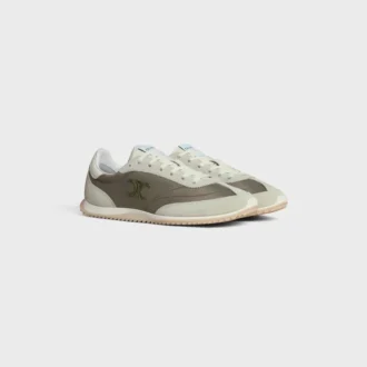 Racer Sneaker in Nylon, Suede Calfskin and Calfskin