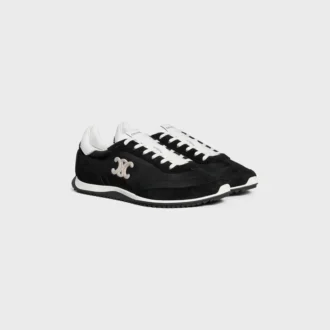 Racer Sneaker in Nylon, Suede Calfskin and Calfskin Racer Sneaker in Nylon, Suede Calfskin and Calfskin