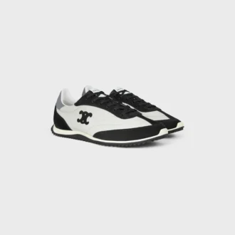 Racer Sneaker in Nylon, Suede Calfskin and Calfskin