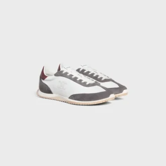 Racer Sneaker in Nylon, Suede Calfskin and Calfskin
