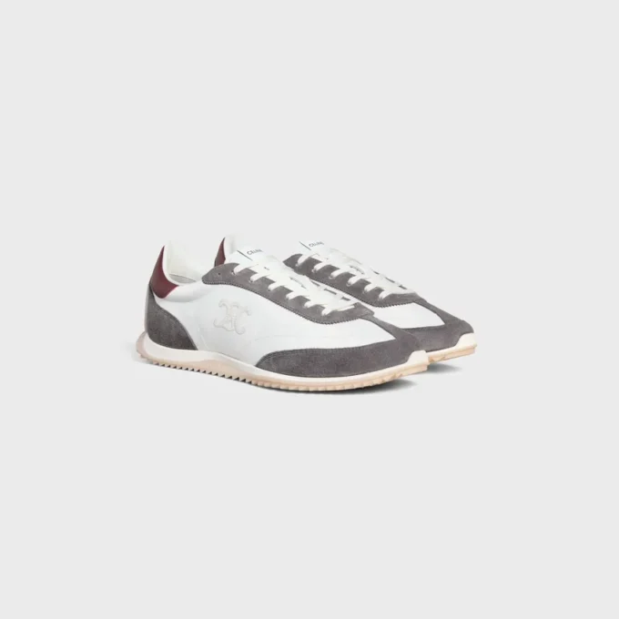 Racer Sneaker in Nylon, Suede Calfskin and Calfskin Racer Sneaker in Nylon, Suede Calfskin and Calfskin