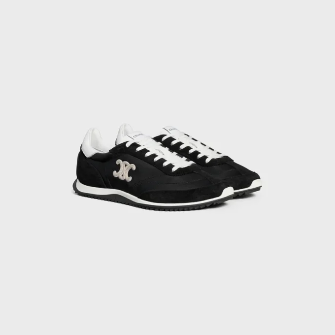 Racer Sneaker in Nylon, Suede Calfskin and Calfskin Racer Sneaker in Nylon, Suede Calfskin and Calfskin