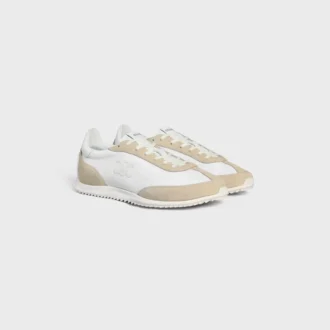 Racer Sneaker in Nylon, Suede Calfskin and Calfskin