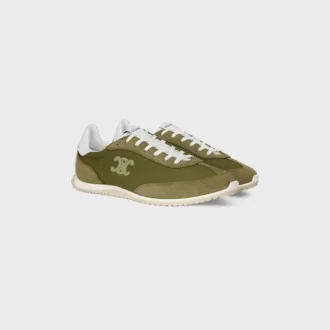 Racer Sneaker in Nylon, Suede Calfskin and Calfskin