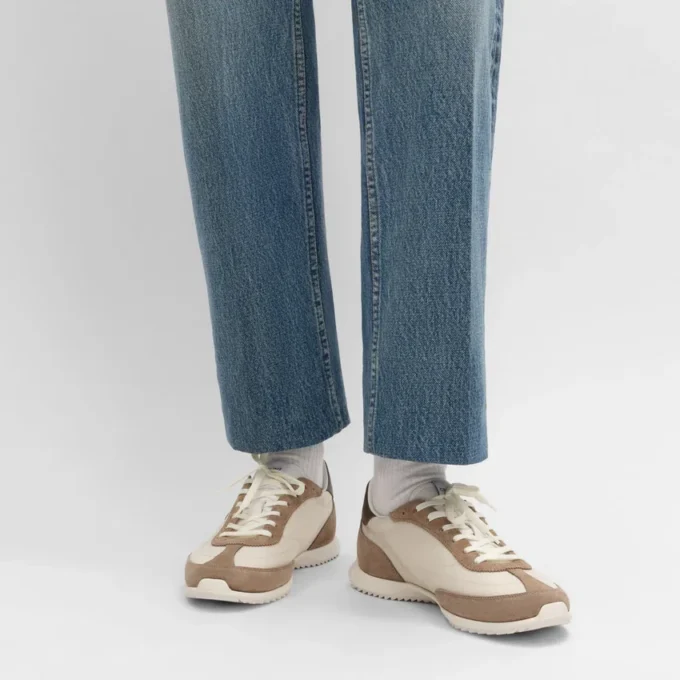 Racer Sneaker in Nylon, Suede Calfskin and Calfskin Racer Sneaker in Nylon, Suede Calfskin and Calfskin