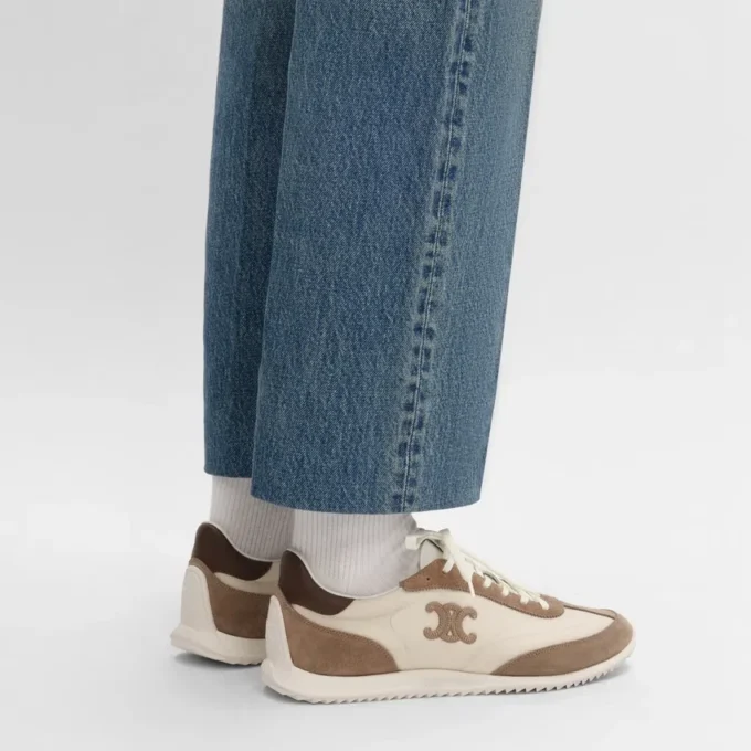 Racer Sneaker in Nylon, Suede Calfskin and Calfskin Racer Sneaker in Nylon, Suede Calfskin and Calfskin