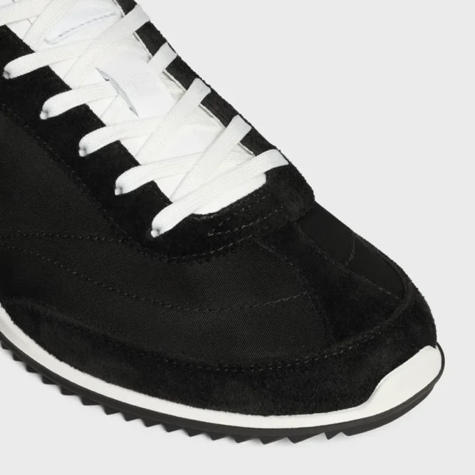 Racer Sneaker in Nylon, Suede Calfskin and Calfskin Racer Sneaker in Nylon, Suede Calfskin and Calfskin