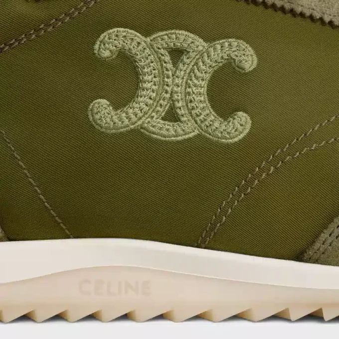 Racer Sneaker in Nylon, Suede Calfskin and Calfskin Racer Sneaker in Nylon, Suede Calfskin and Calfskin