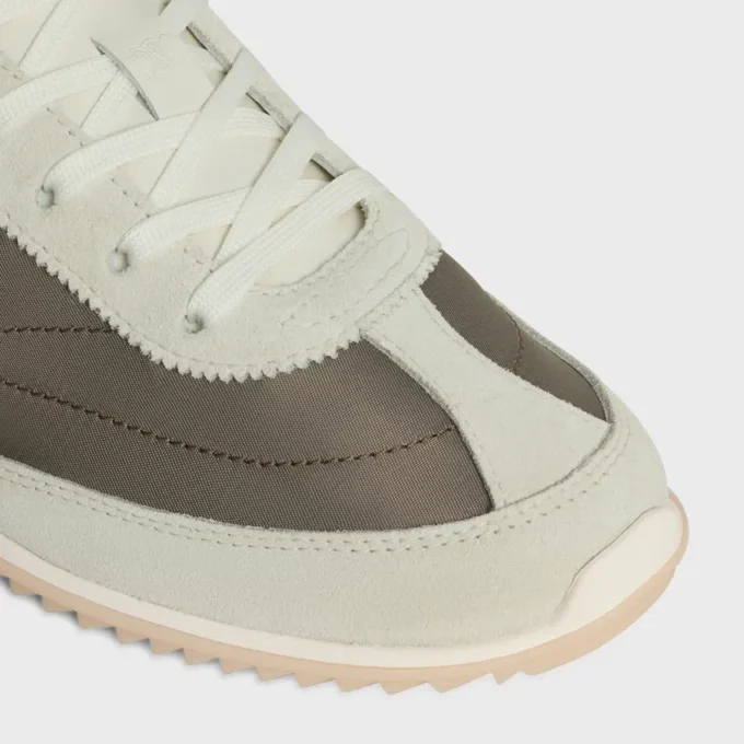 Racer Sneaker in Nylon, Suede Calfskin and Calfskin Racer Sneaker in Nylon, Suede Calfskin and Calfskin