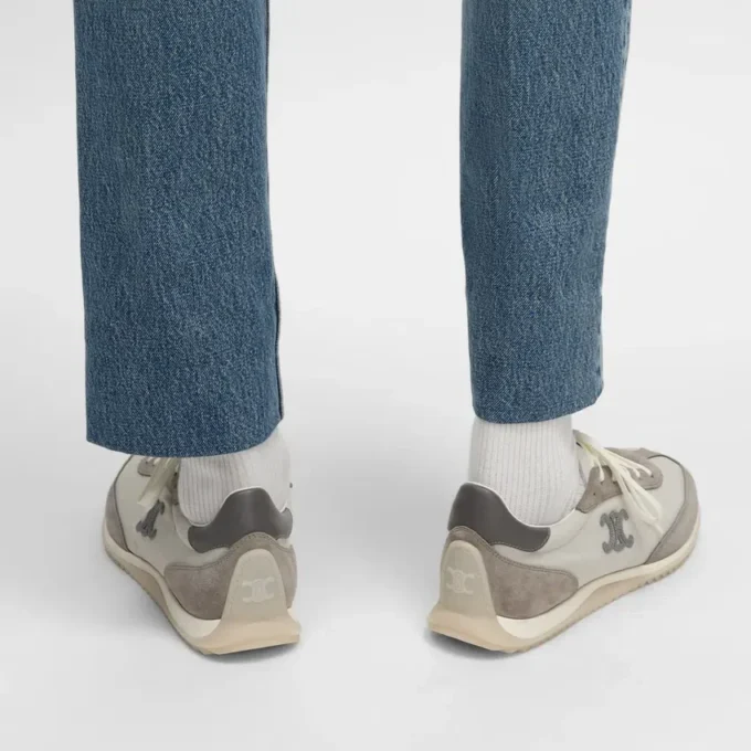 Racer Sneaker in Nylon, Suede Calfskin and Calfskin Racer Sneaker in Nylon, Suede Calfskin and Calfskin
