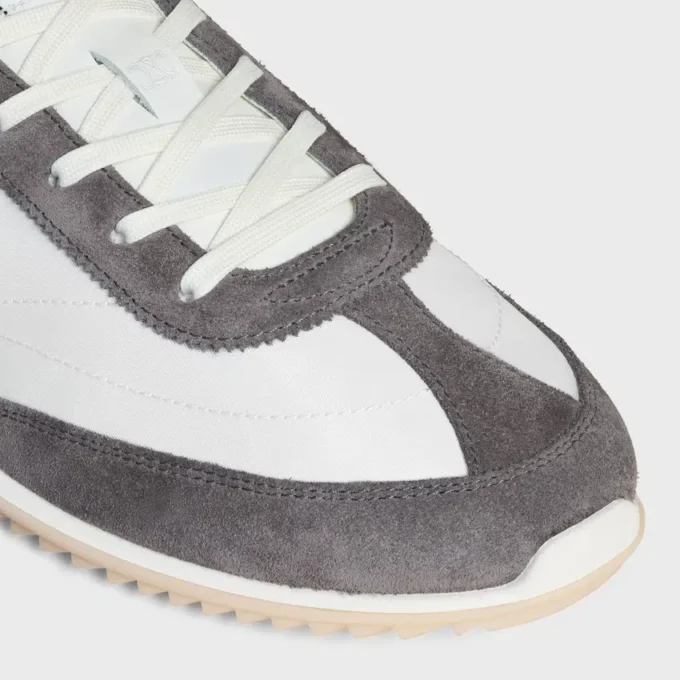Racer Sneaker in Nylon, Suede Calfskin and Calfskin Racer Sneaker in Nylon, Suede Calfskin and Calfskin