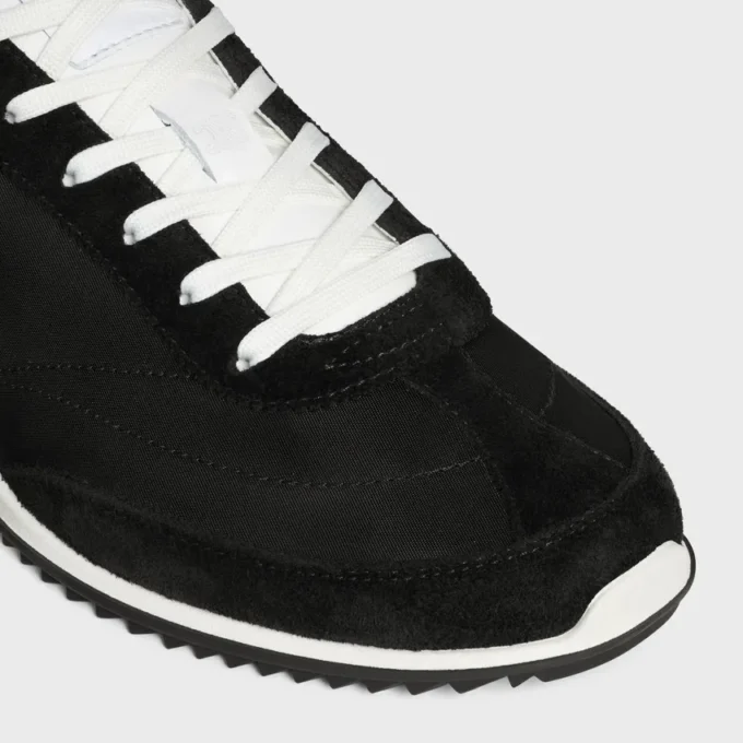 Racer Sneaker in Nylon, Suede Calfskin and Calfskin Racer Sneaker in Nylon, Suede Calfskin and Calfskin