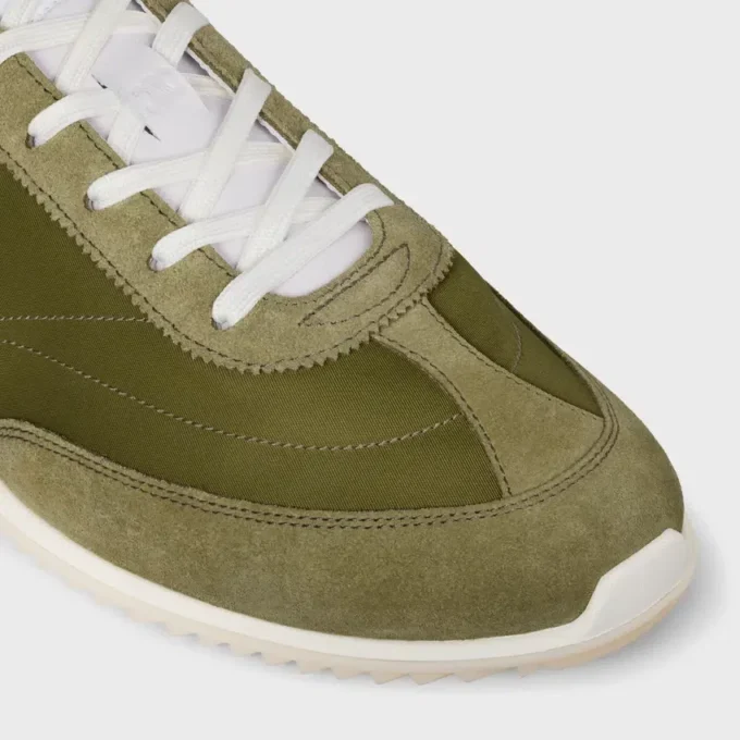 Racer Sneaker in Nylon, Suede Calfskin and Calfskin Racer Sneaker in Nylon, Suede Calfskin and Calfskin