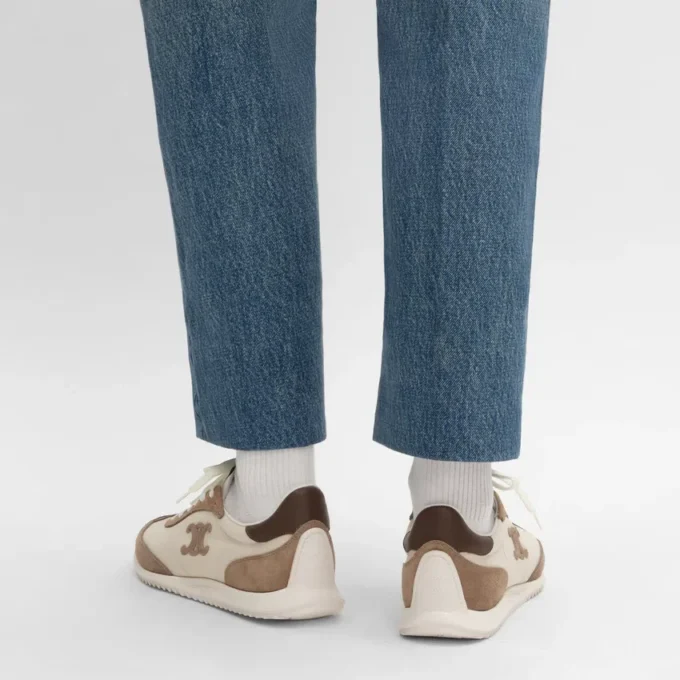 Racer Sneaker in Nylon, Suede Calfskin and Calfskin Racer Sneaker in Nylon, Suede Calfskin and Calfskin