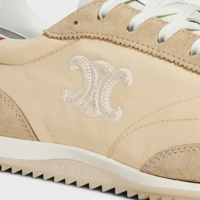 Racer Sneaker in Nylon, Suede Calfskin and Calfskin Racer Sneaker in Nylon, Suede Calfskin and Calfskin