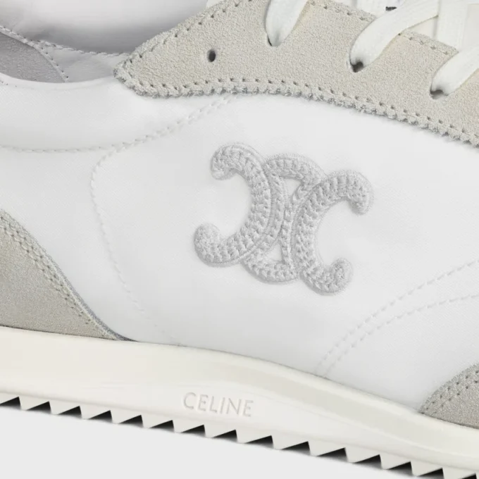 Racer Sneaker in Nylon, Suede Calfskin and Calfskin Racer Sneaker in Nylon, Suede Calfskin and Calfskin